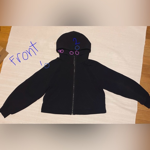 Lululemon Scuba Oversized Full-Zip Hoodie - Black Size M/L (has a few holes) - Picture 10 of 16